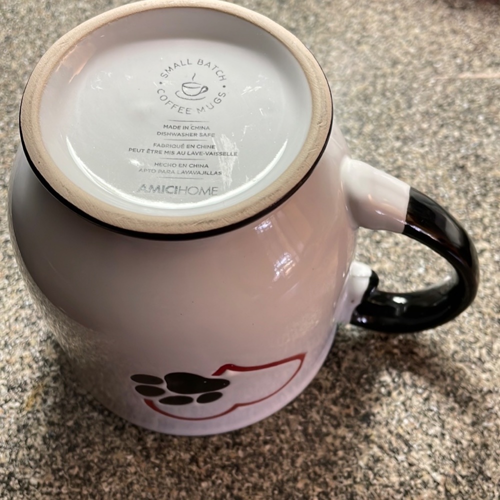 BRAND NEW PET LOVERS PAWPRINT HEART COFFEE MUG/ CUP - Picture 3 of 3